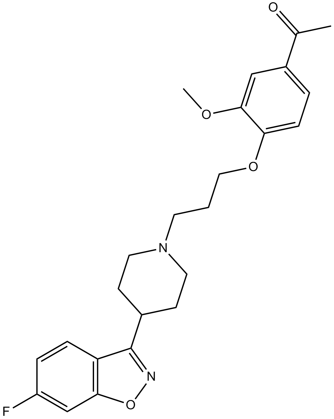 Iloperidone 化学構造