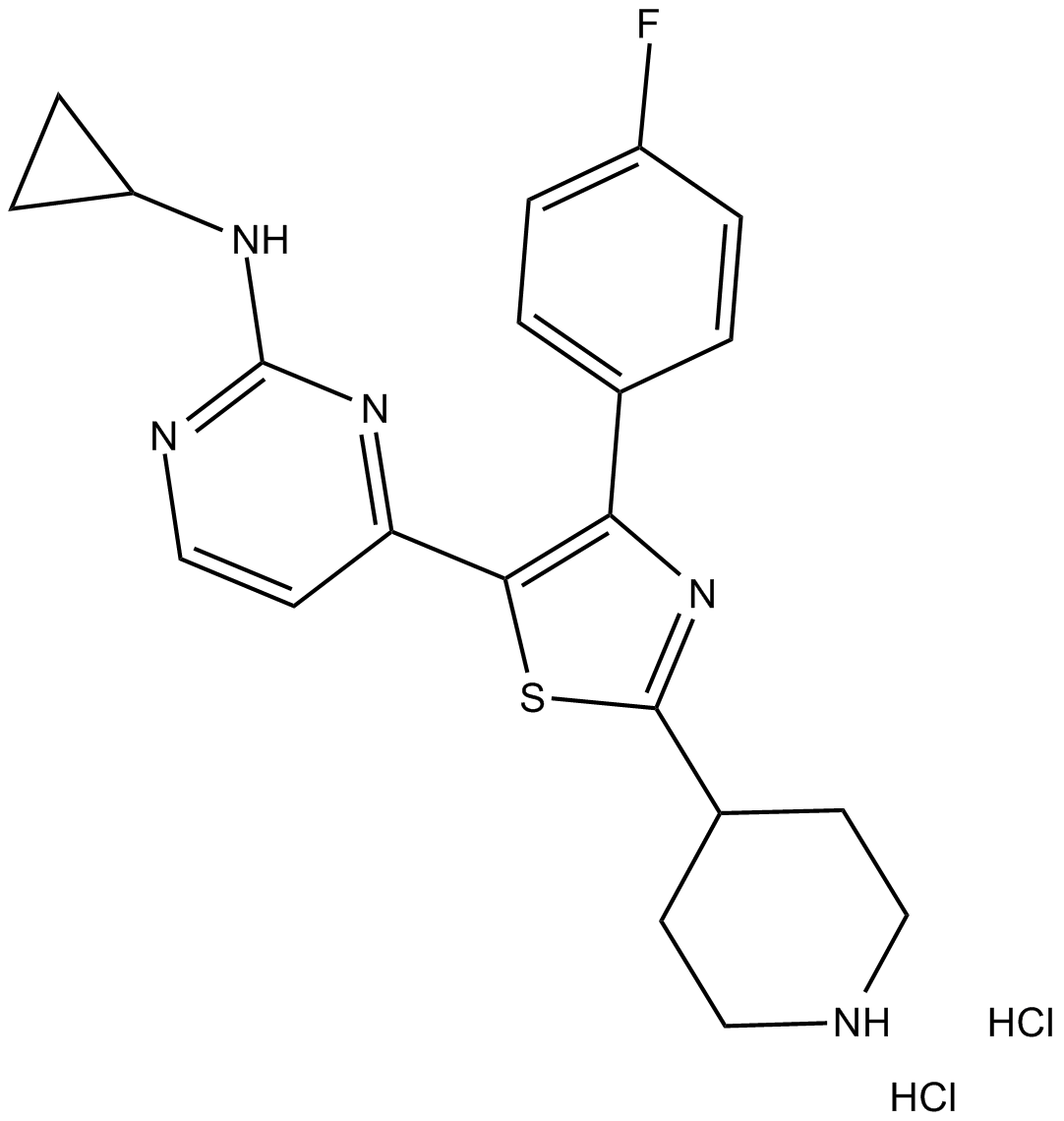 DBM 1285 dihydrochloride 化学構造