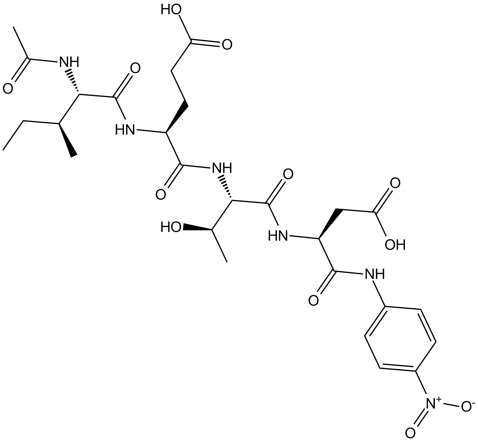 Ac-IETD-pNA Chemische Struktur
