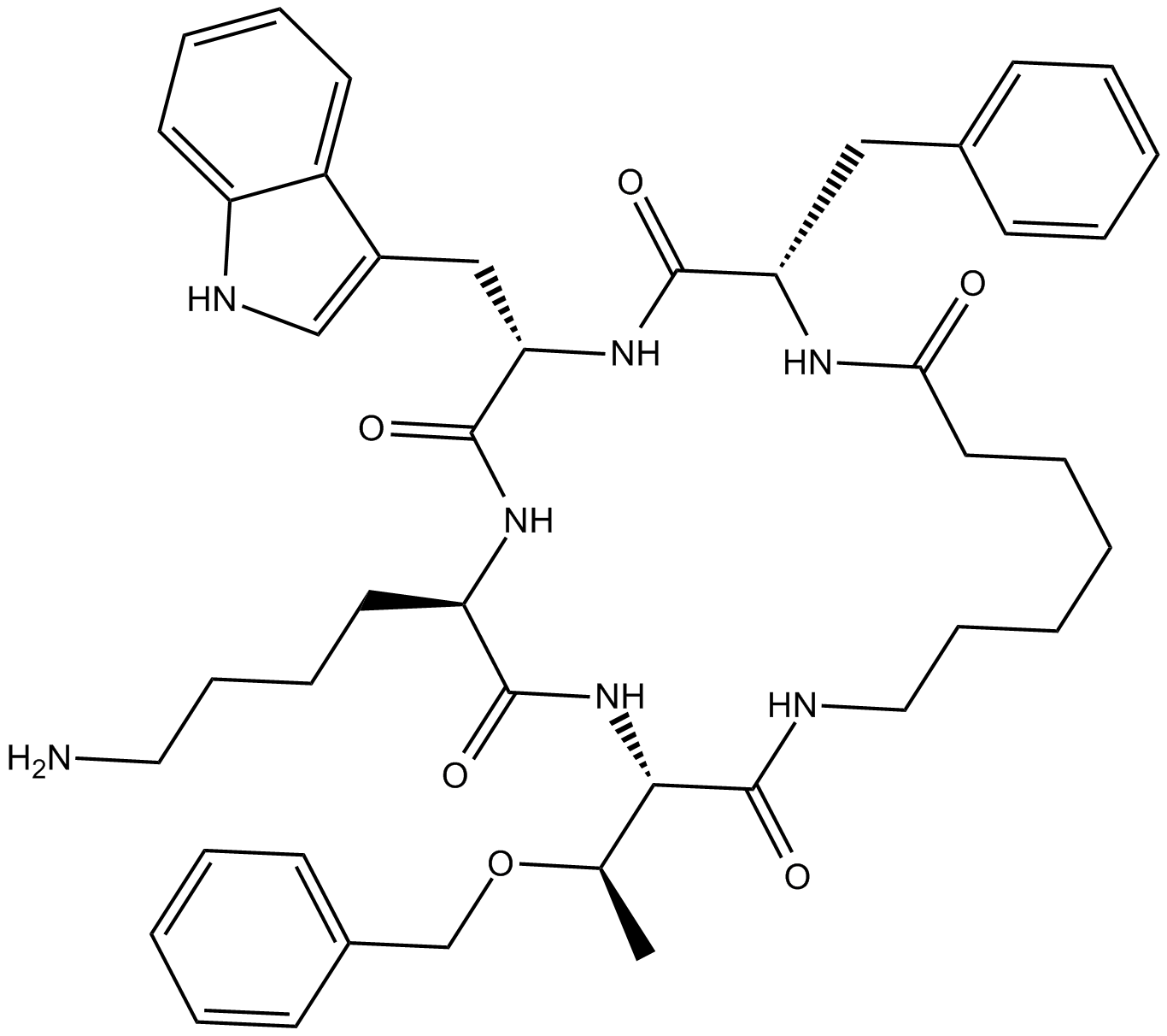 Cyclosomatostatin 化学構造