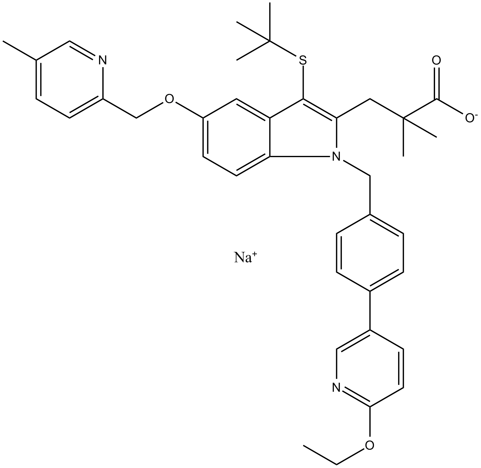 GSK2190915 sodium salt 化学構造
