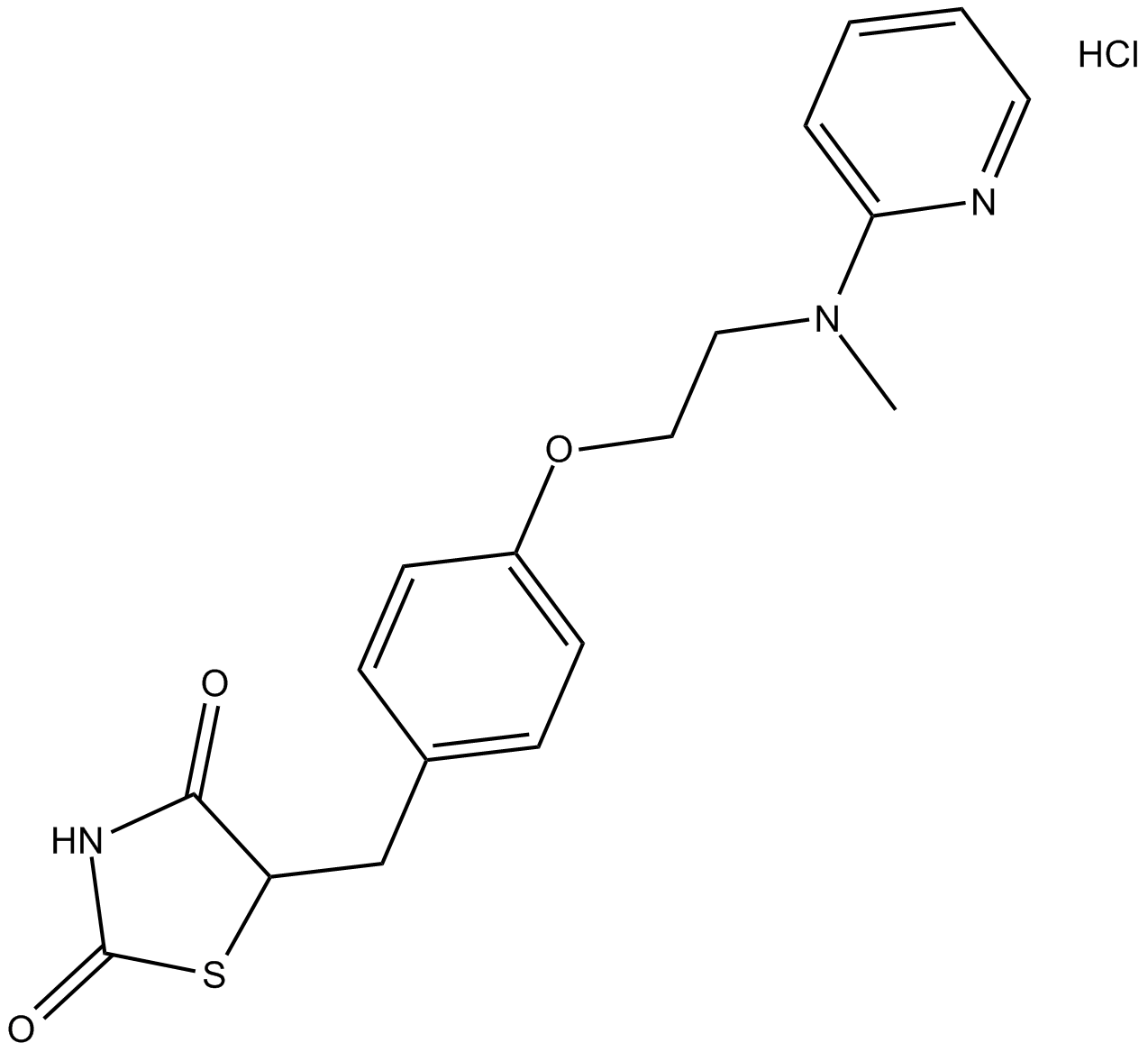 Rosiglitazone HCl Chemische Struktur