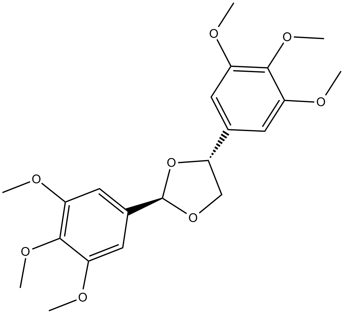 (±)trans-2,5-bis-(3,4,5-Trimethoxyphenyl)-1,3-dioxolane  Chemical Structure