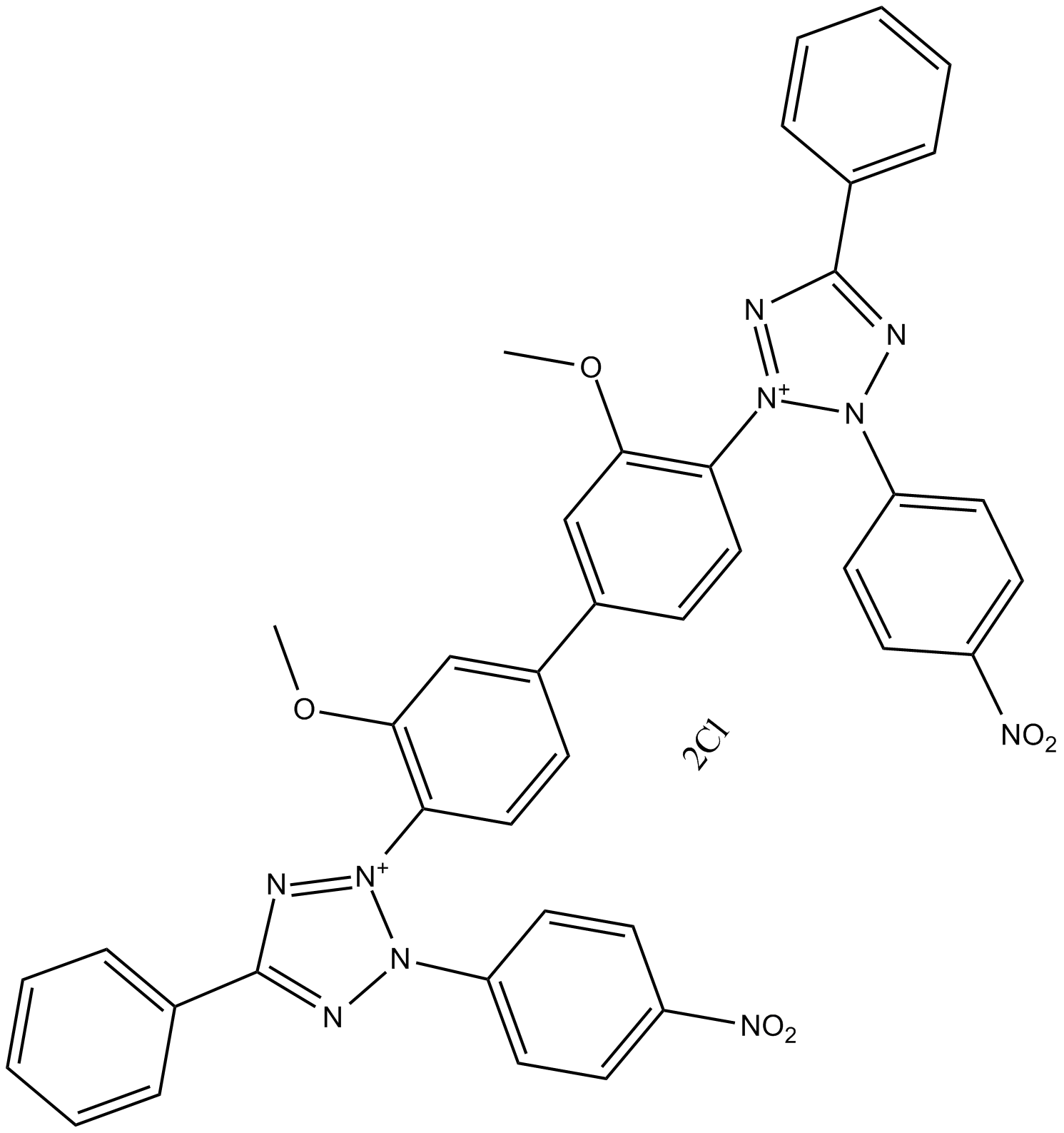 Nitrotetrazolium Blue chloride Chemische Struktur