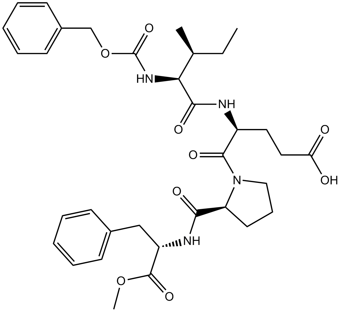 Z-Ile-Glu-Pro-Phe-Ome  Chemical Structure