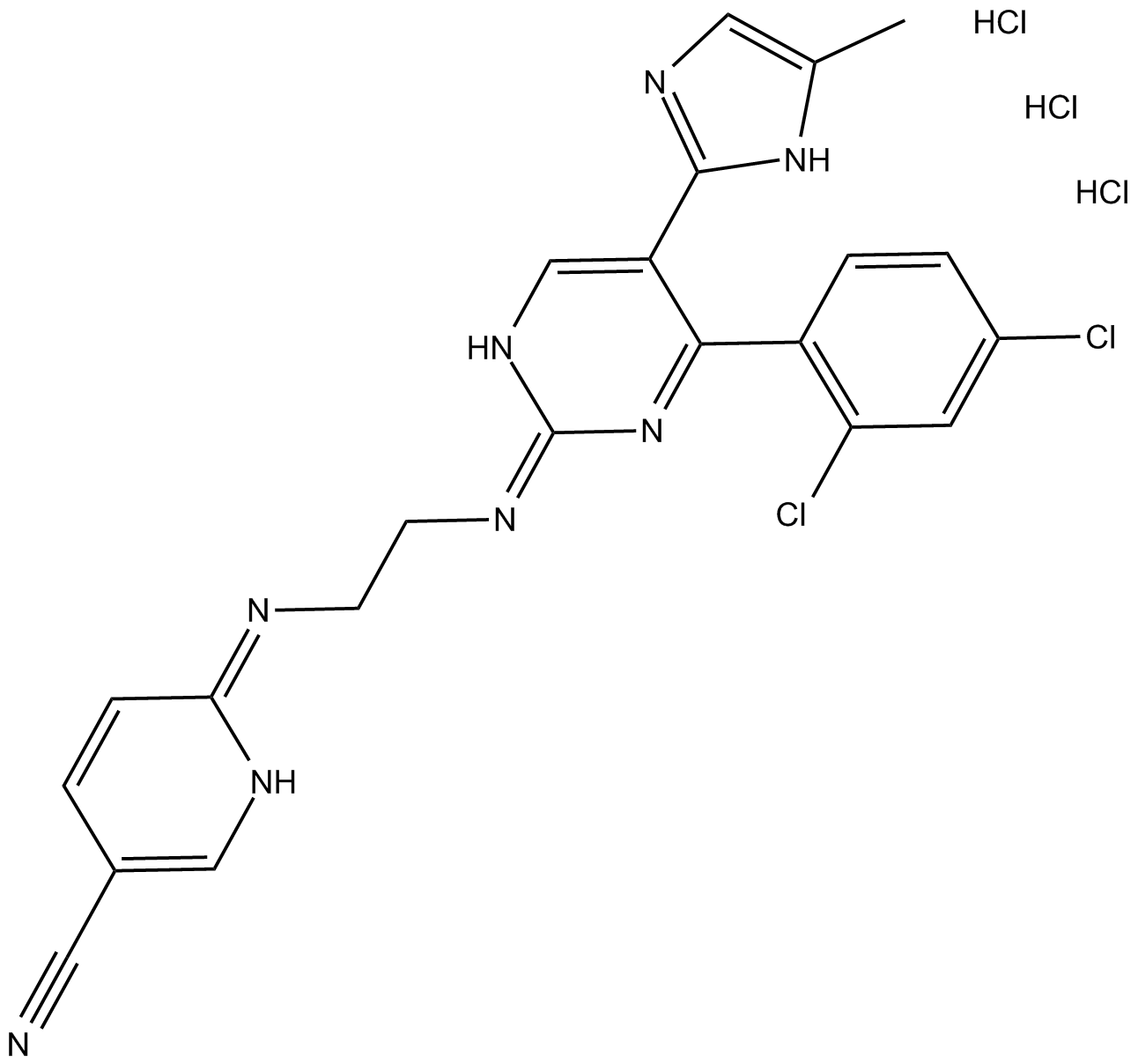 CHIR 99021 trihydrochloride 化学構造