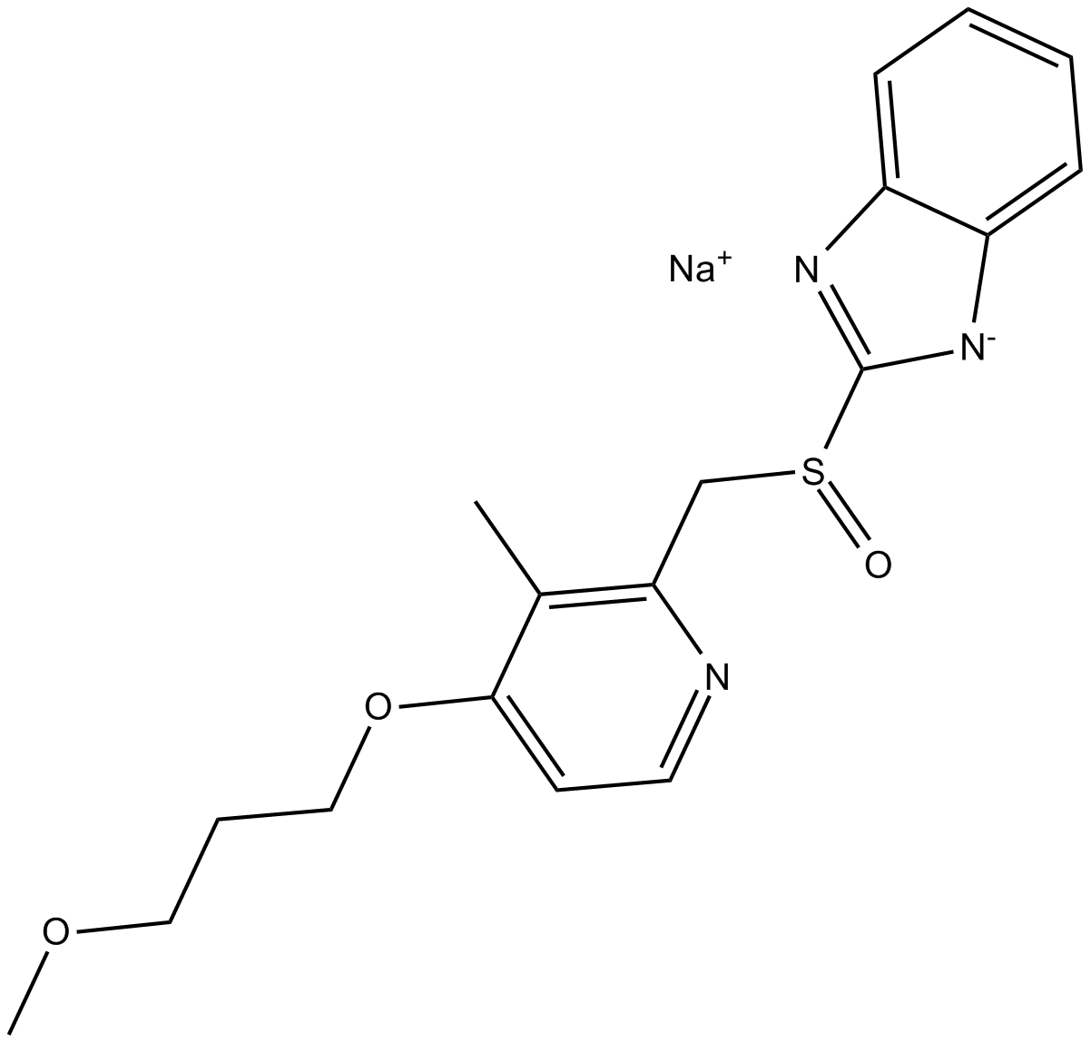 Rabeprazole sodium  Chemical Structure