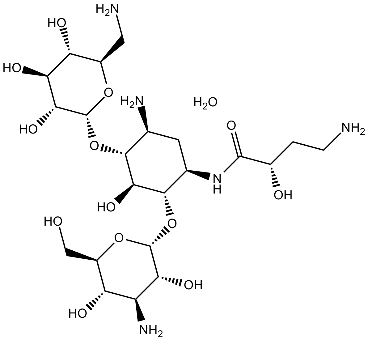Amikacin hydrate  Chemical Structure