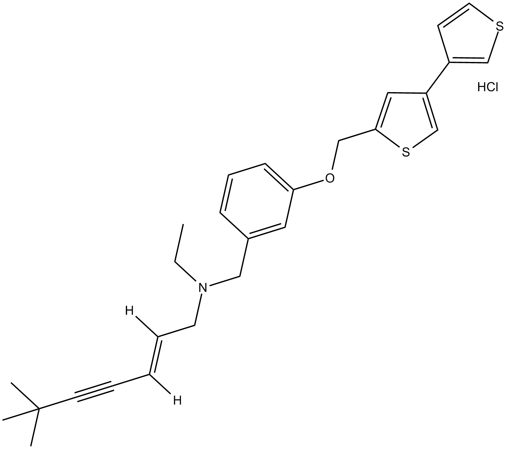 NB-598 hydrochloride 化学構造