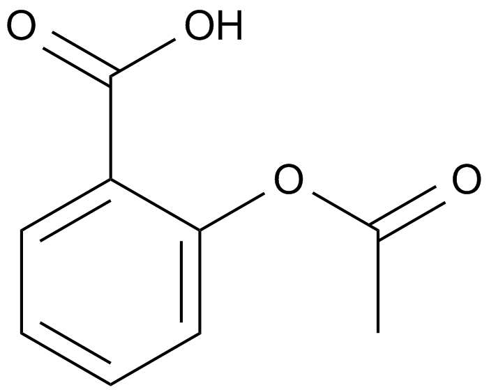Aspirin (Acetylsalicylic acid)  Chemical Structure