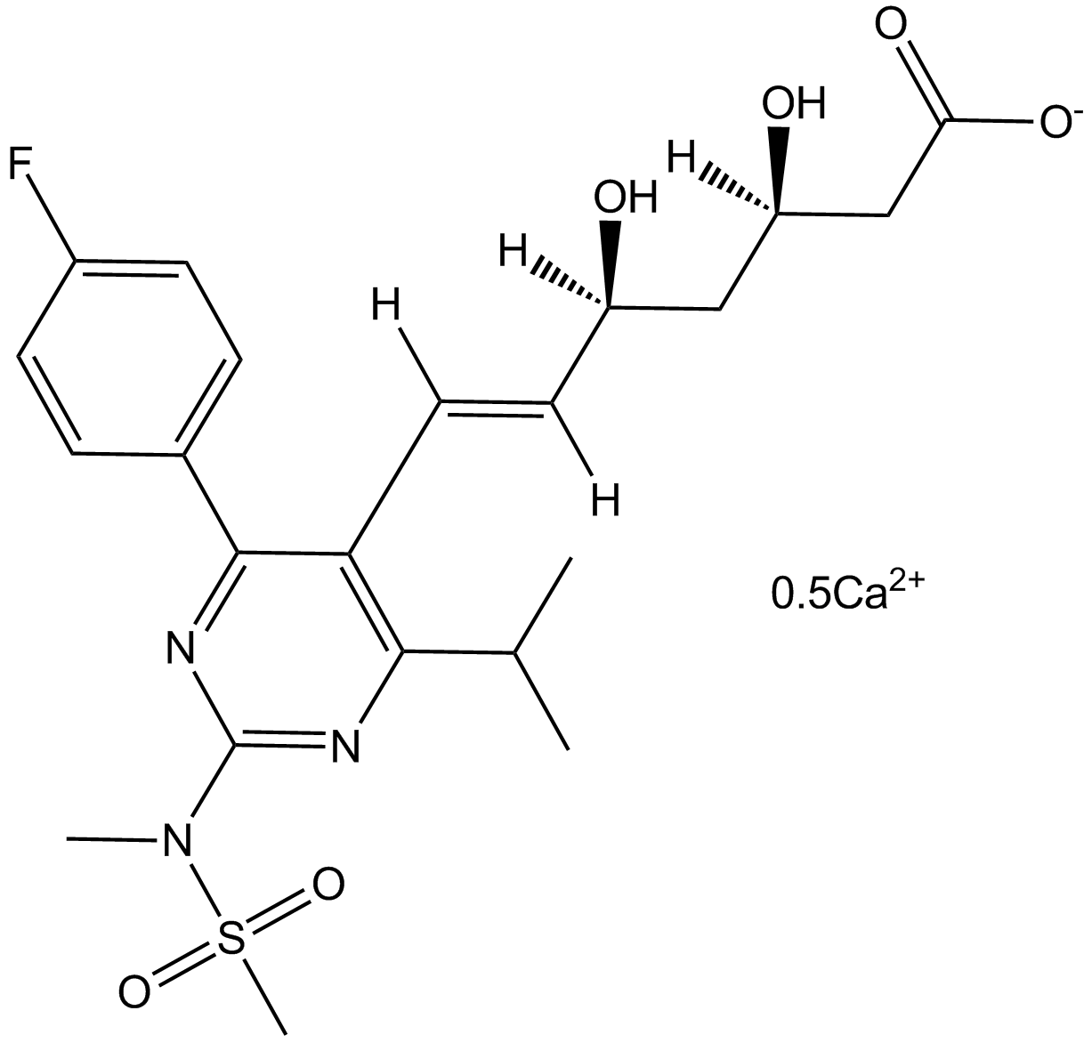 Rosuvastatin Calcium Chemische Struktur