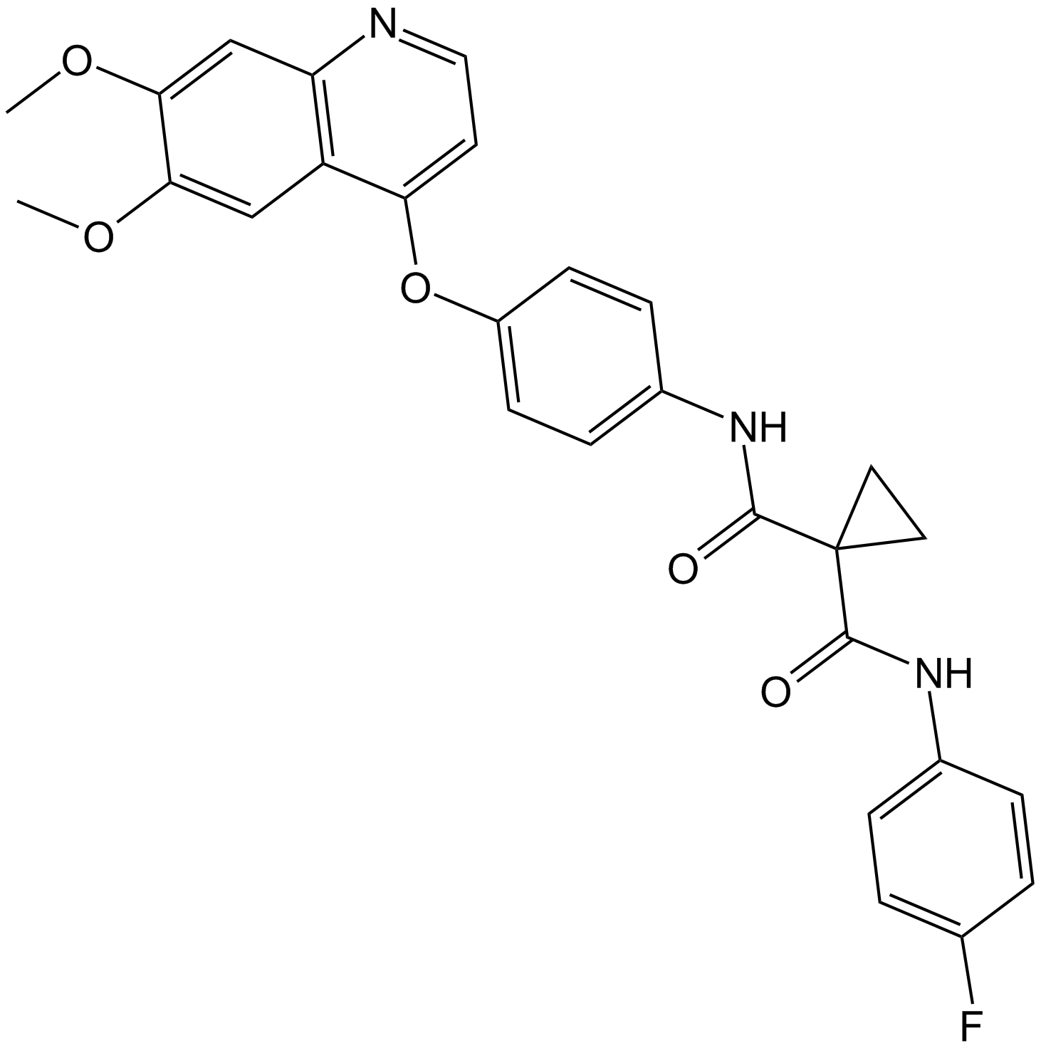 Cabozantinib (XL184, BMS-907351)  Chemical Structure