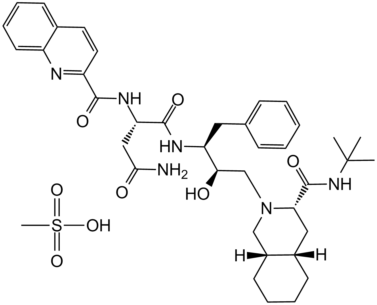 Saquinavir mesylate  Chemical Structure