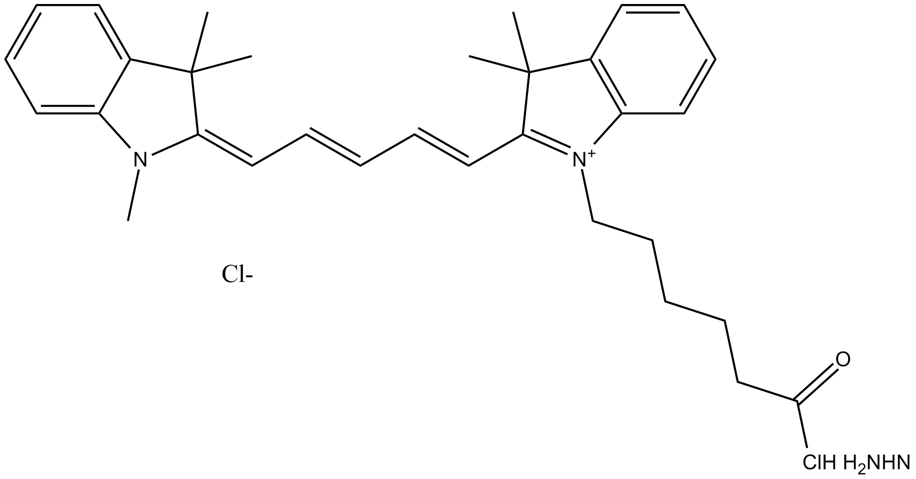 Cy5 hydrazide (non-sulfonated) التركيب الكيميائي