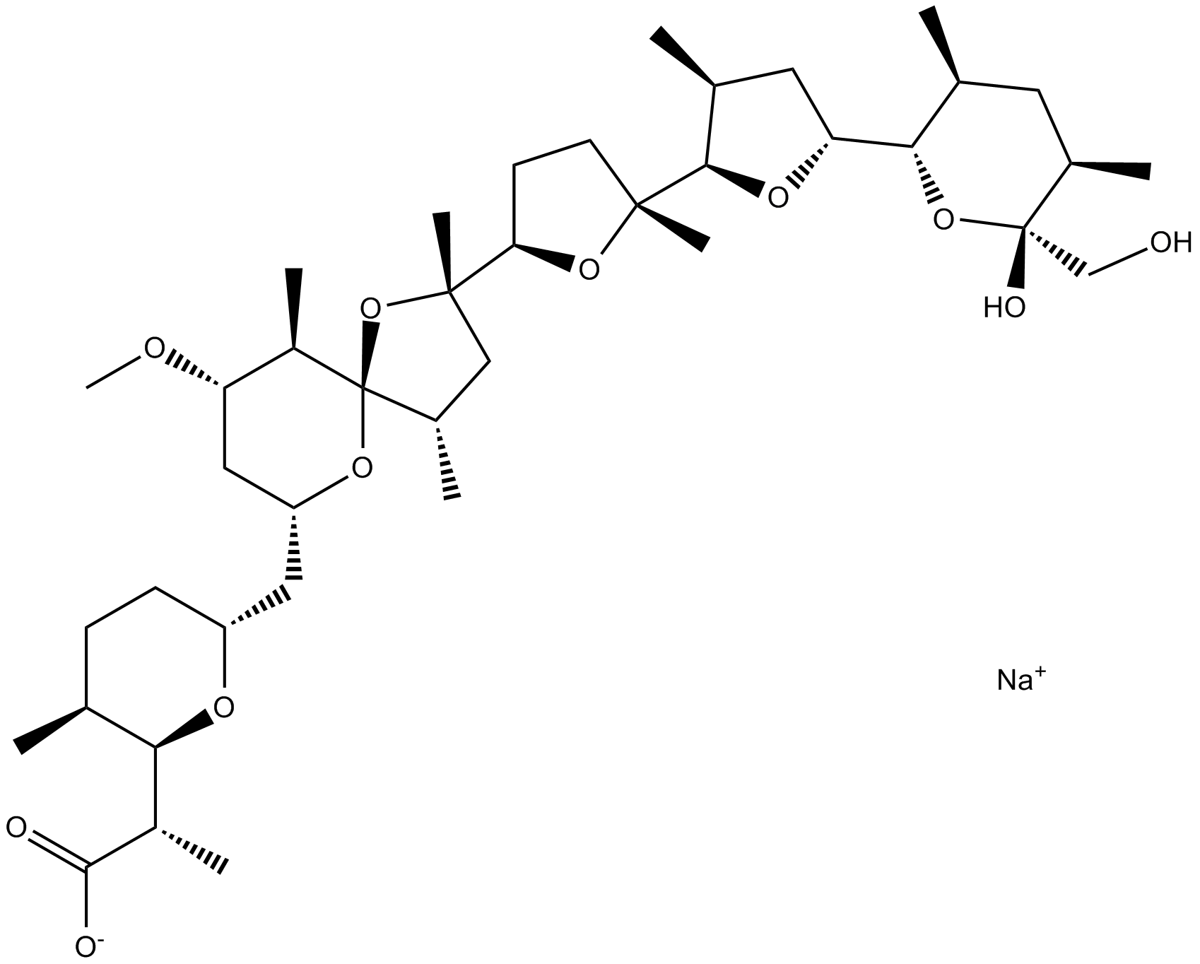 Nigericin sodium salt  Chemical Structure