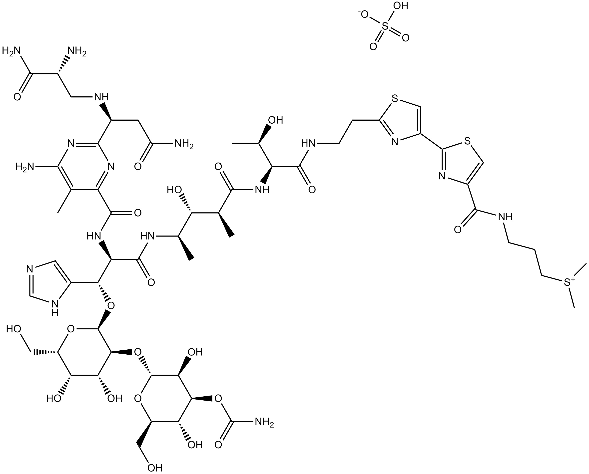 Bleomycin Sulfate التركيب الكيميائي