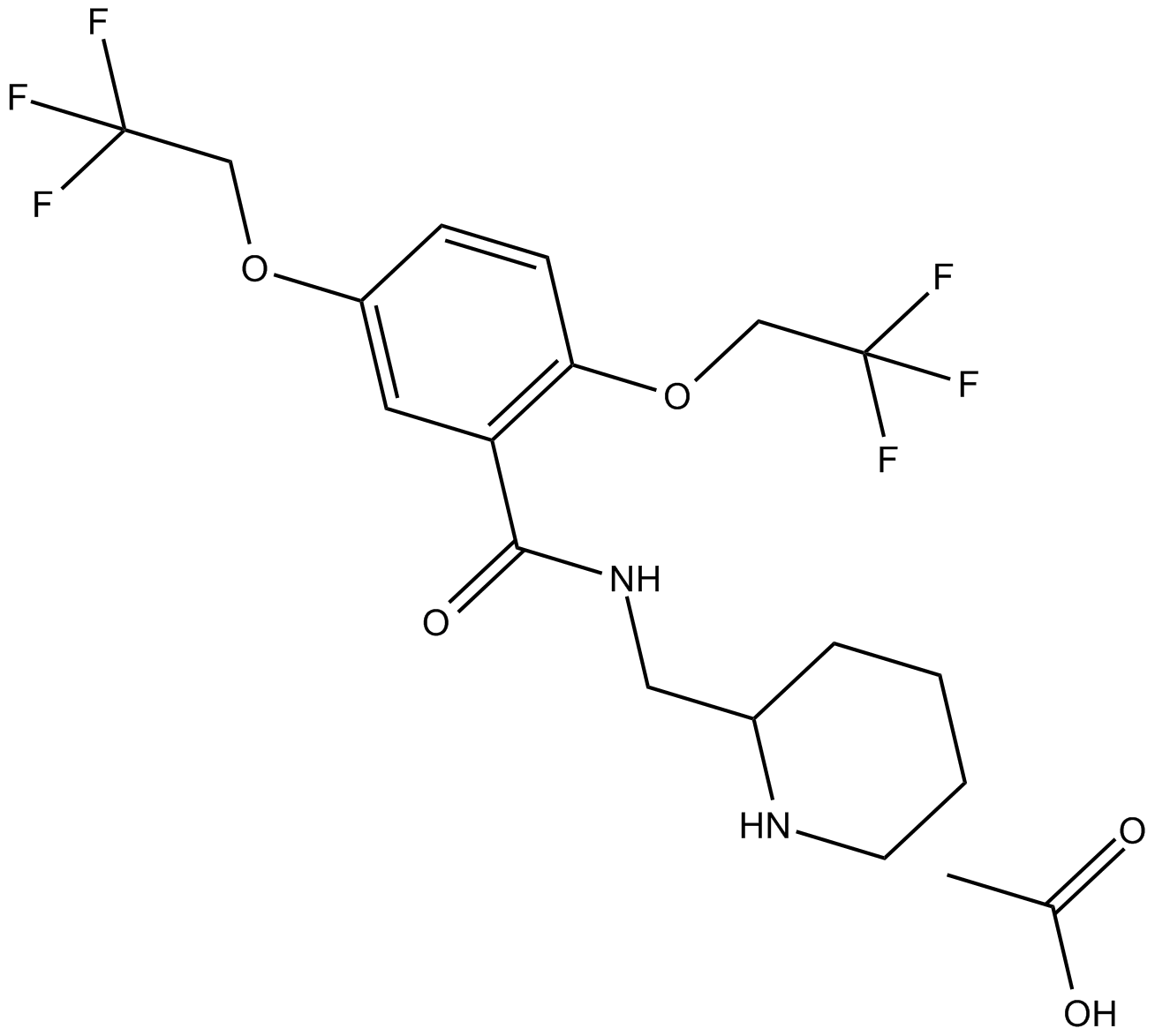 Flecainide acetate  Chemical Structure