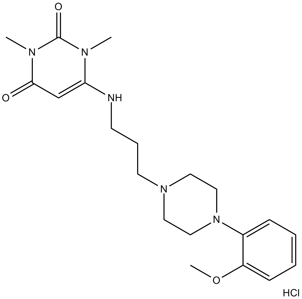 Urapidil HCl 化学構造