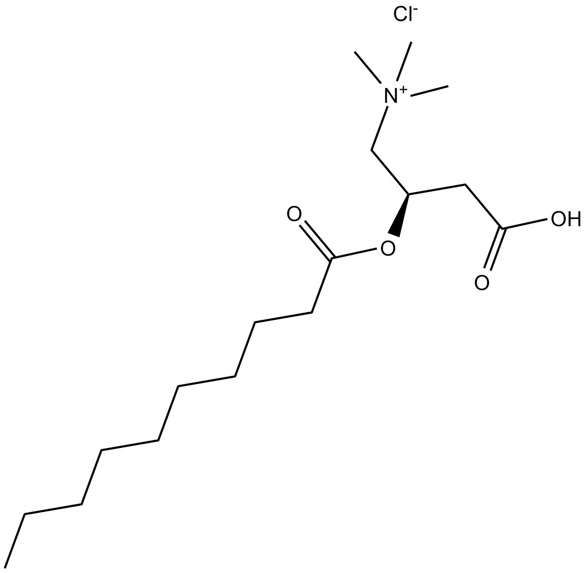 (±)-Decanoylcarnitine chloride Chemische Struktur