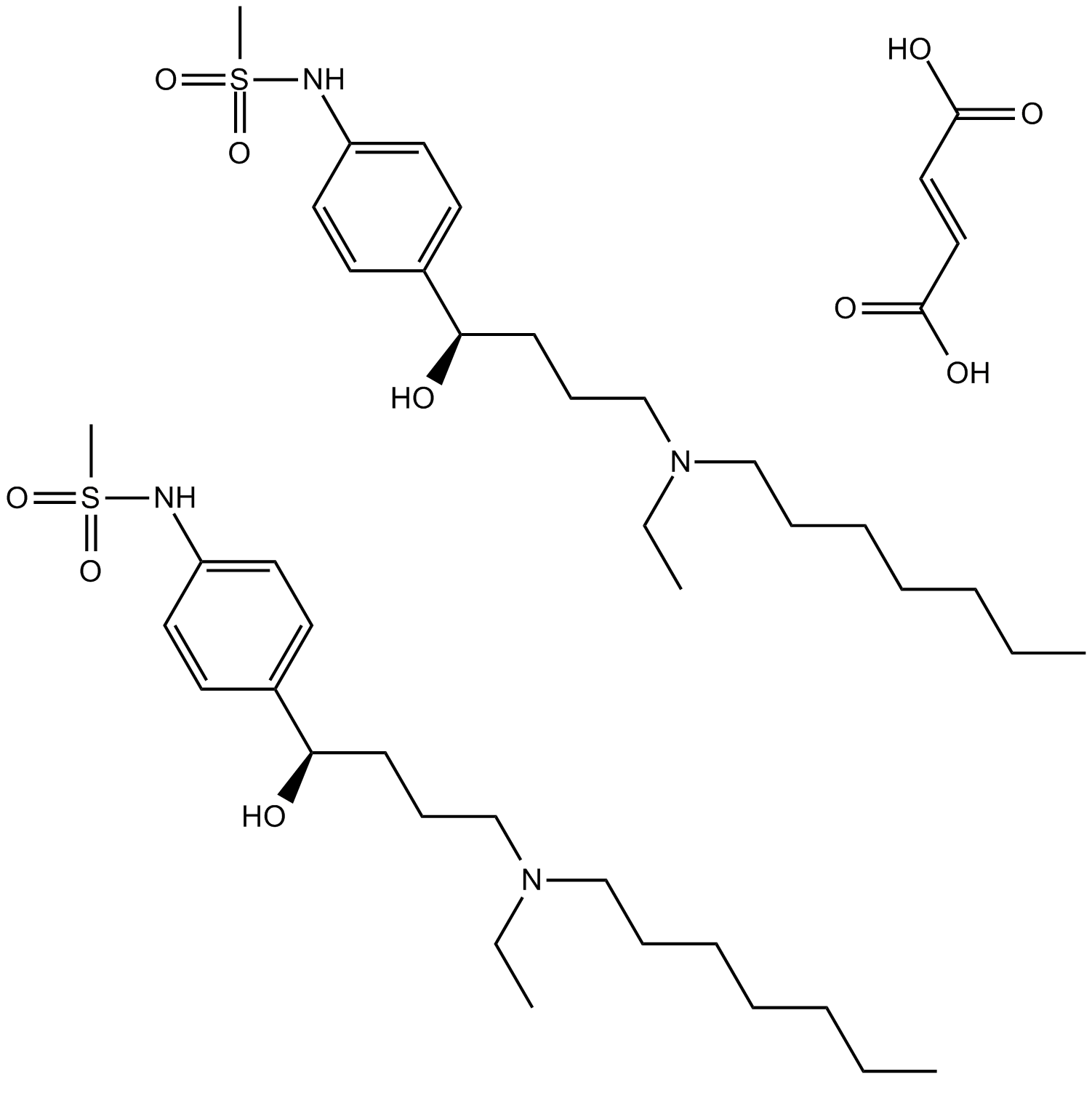 Ibutilide Fumarate  Chemical Structure