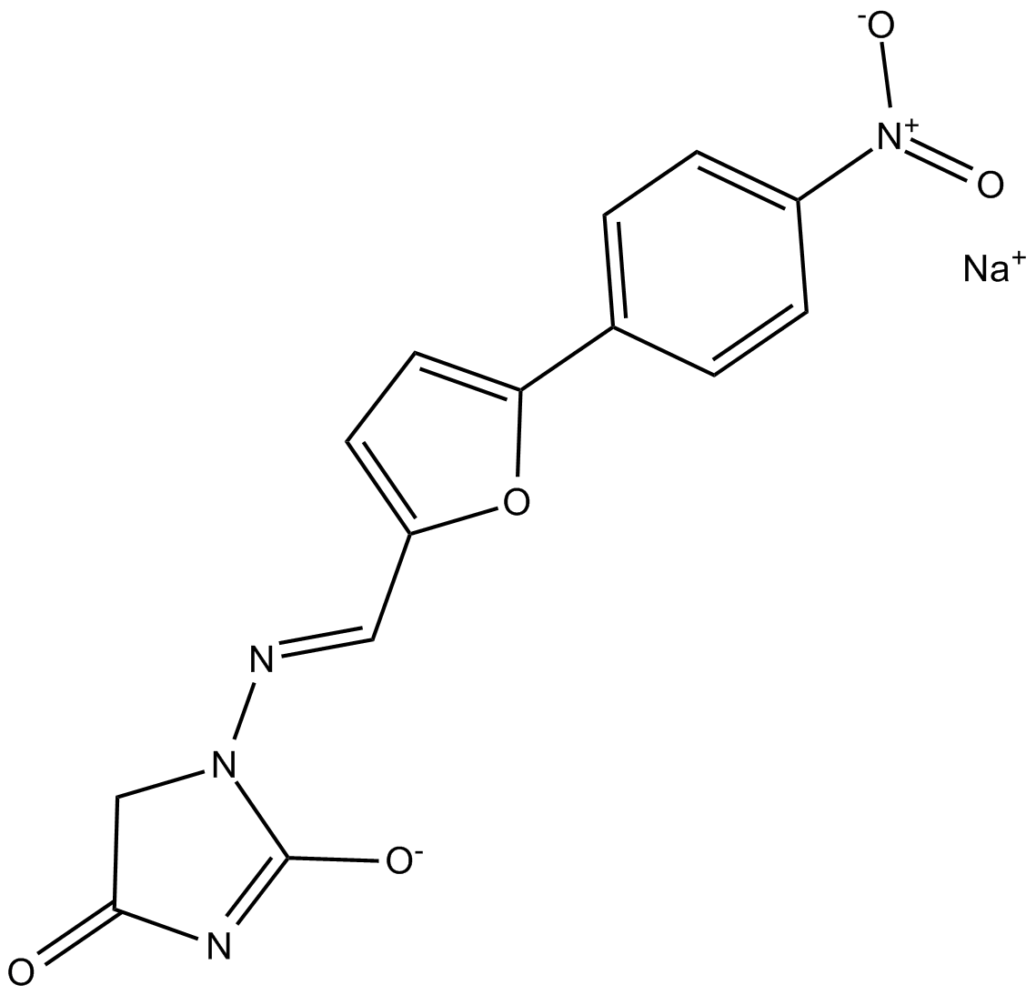 Dantrolene, sodium salt  Chemical Structure