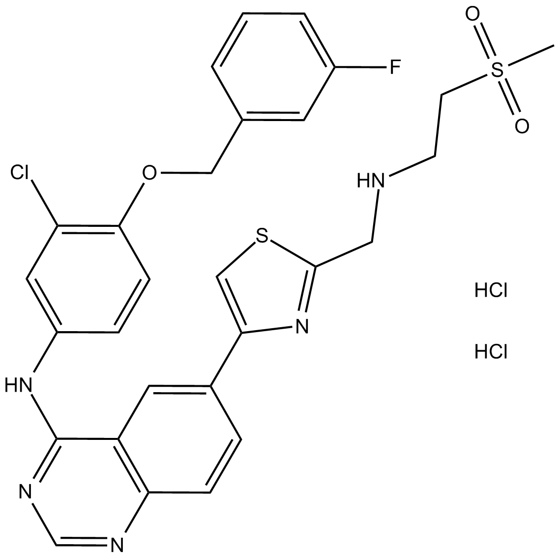 GW 583340 dihydrochloride Chemische Struktur