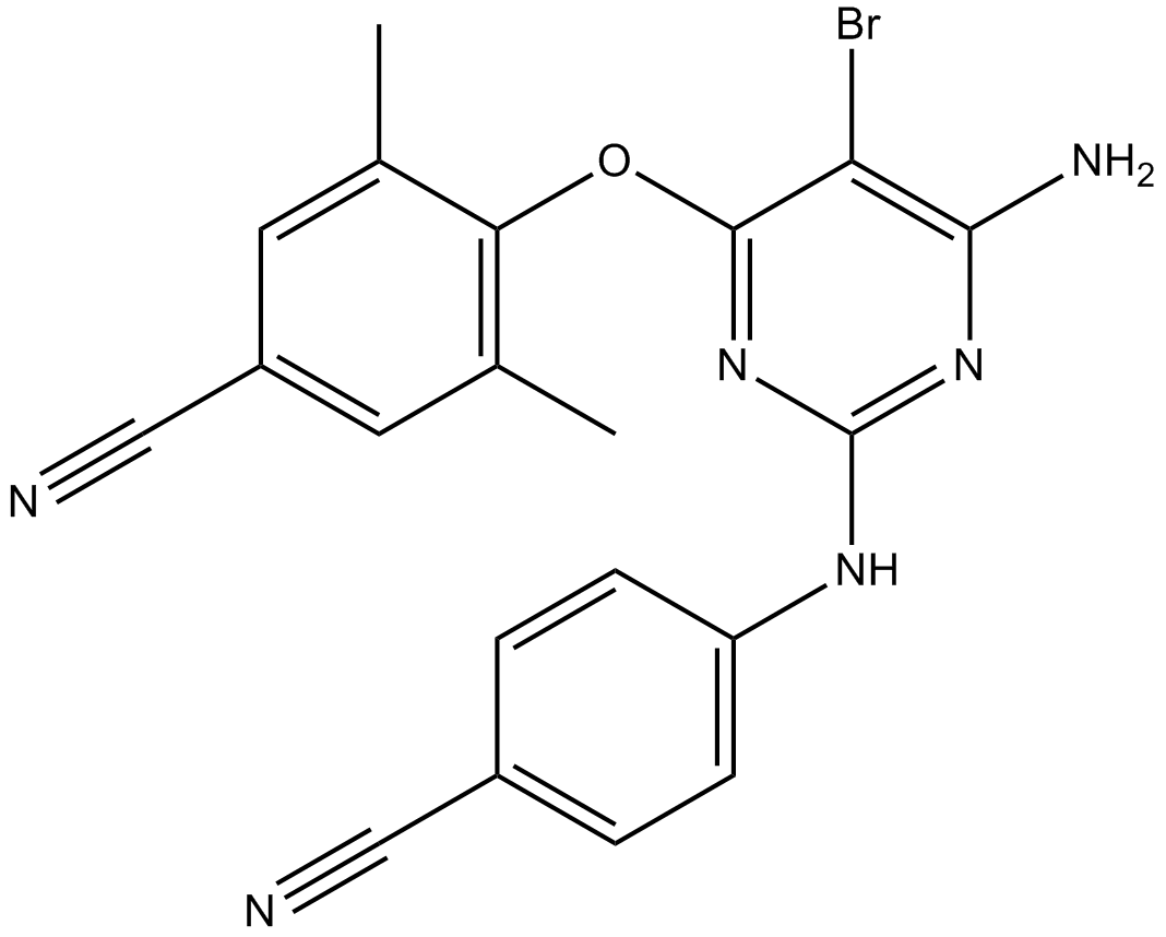 Etravirine (TMC125)  Chemical Structure