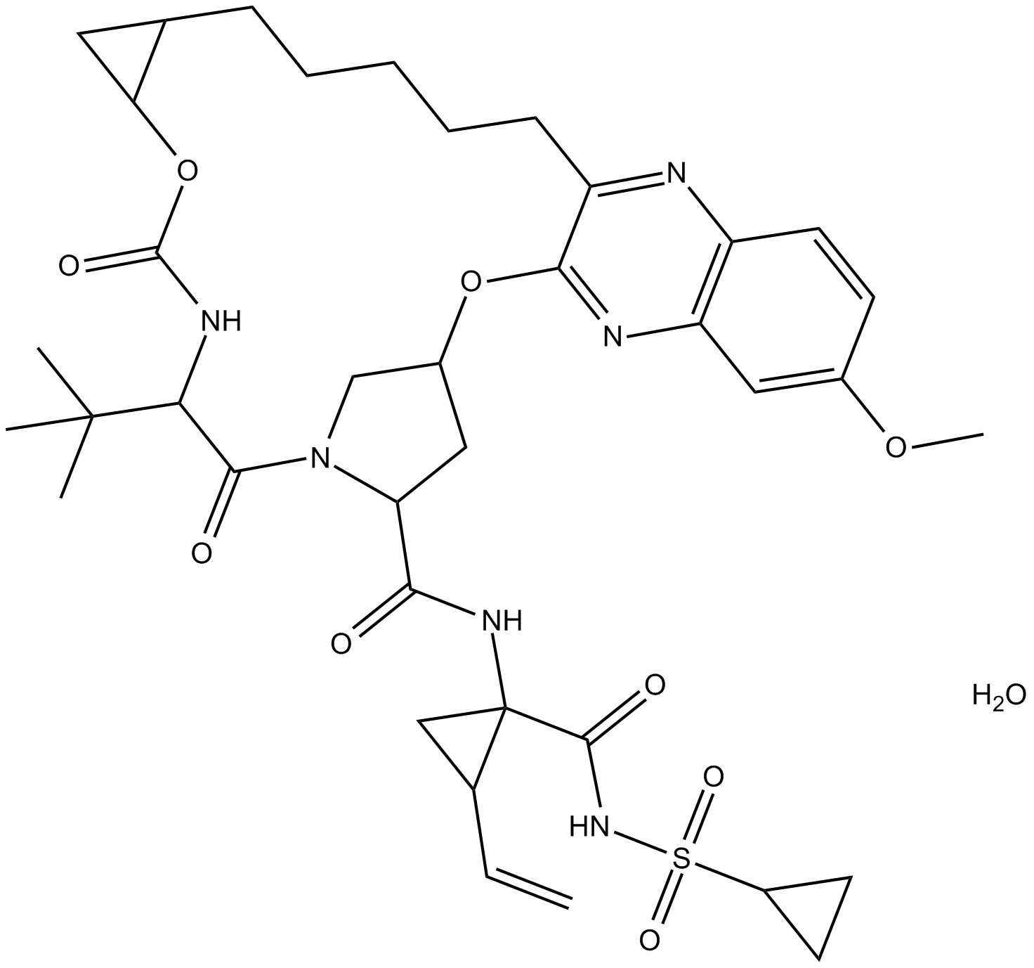 MK-5172 hydrate 化学構造