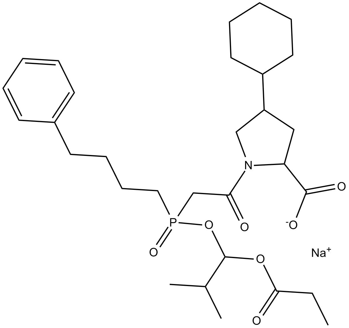 Fosinopril sodium Chemische Struktur