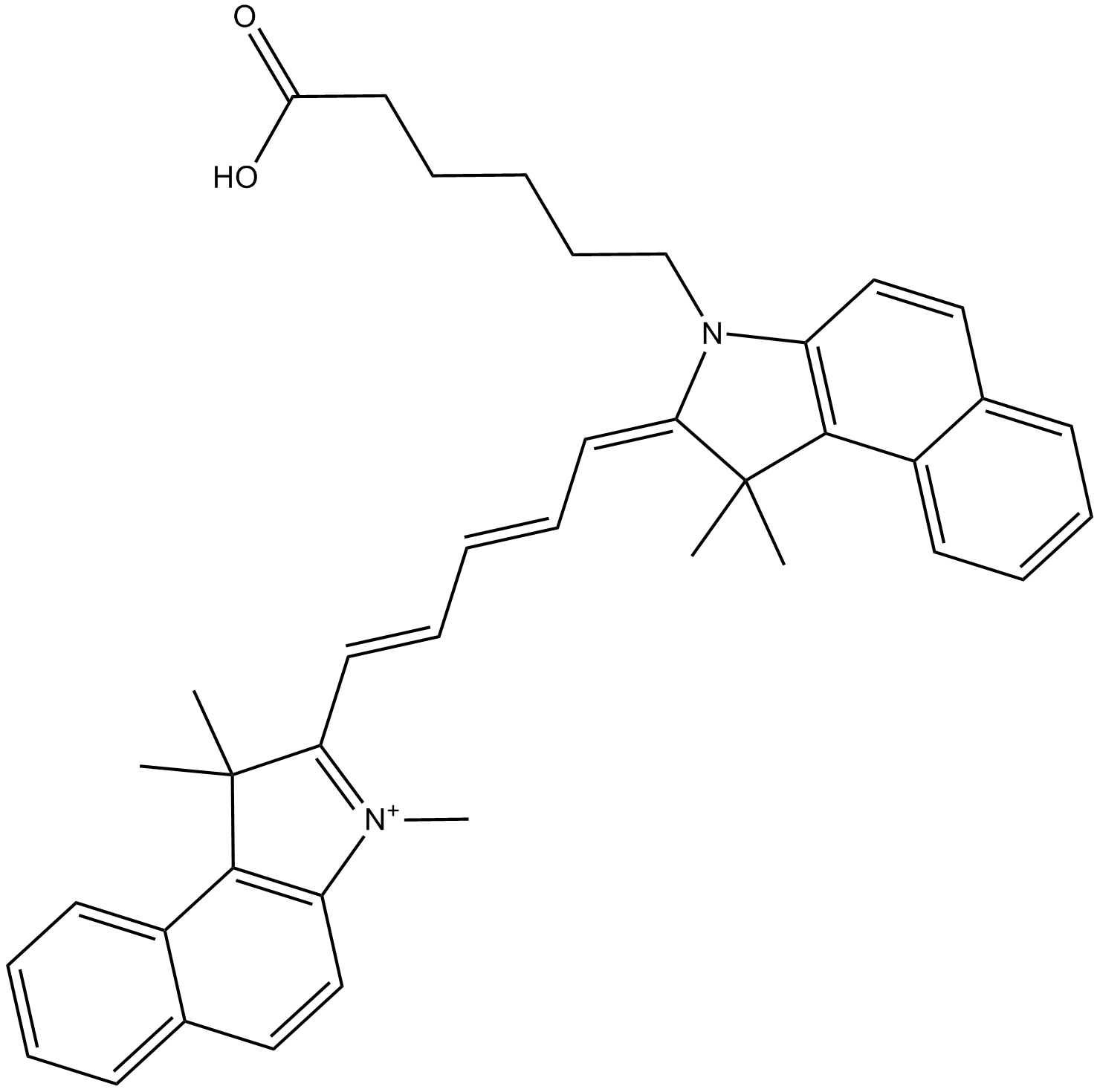 Cy5.5 carboxylic acid (non-sulfonated) Chemical Structure