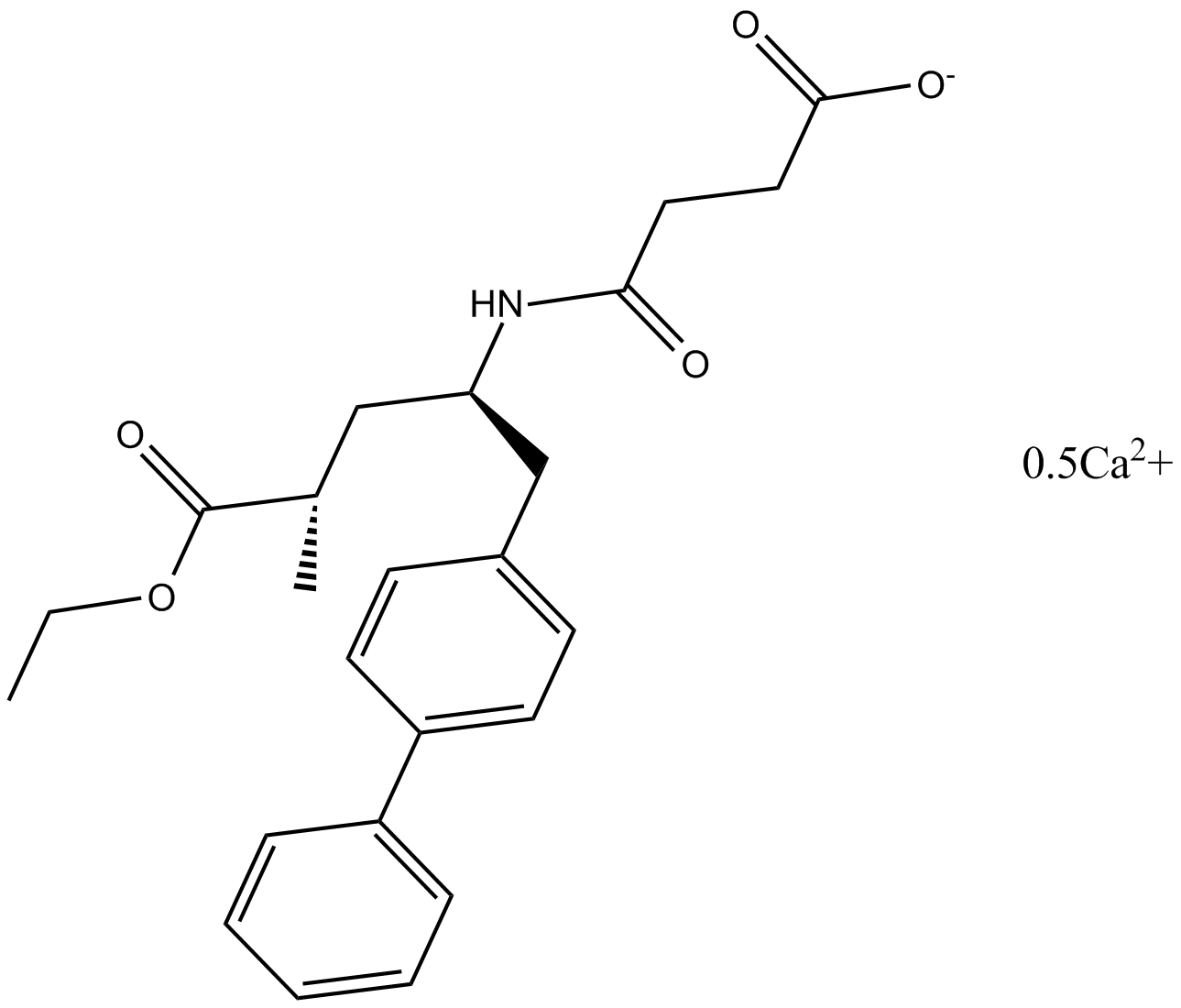 AHU-377 hemicalcium salt 化学構造