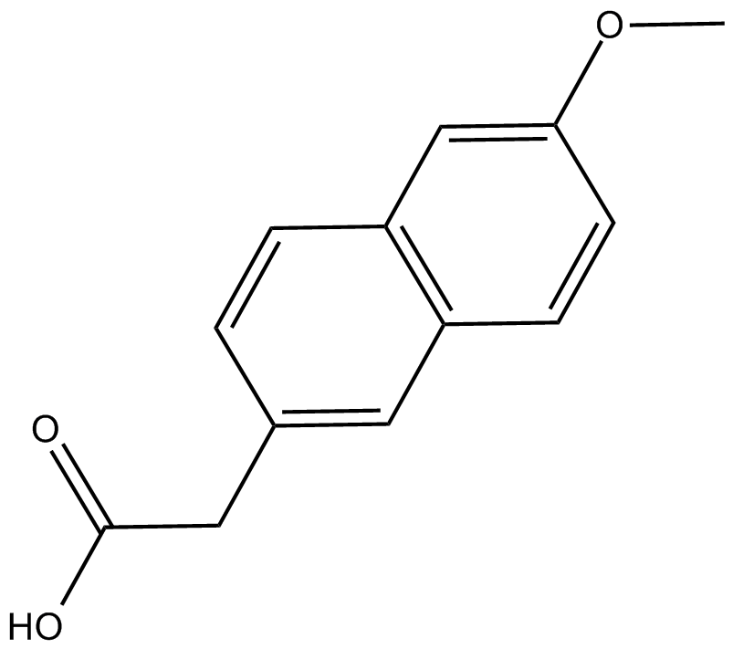 6-methoxy Naphthalene Acetic Acid 化学構造