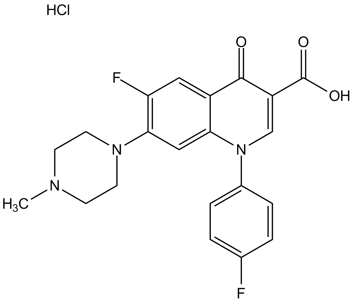 Difloxacin HCl التركيب الكيميائي