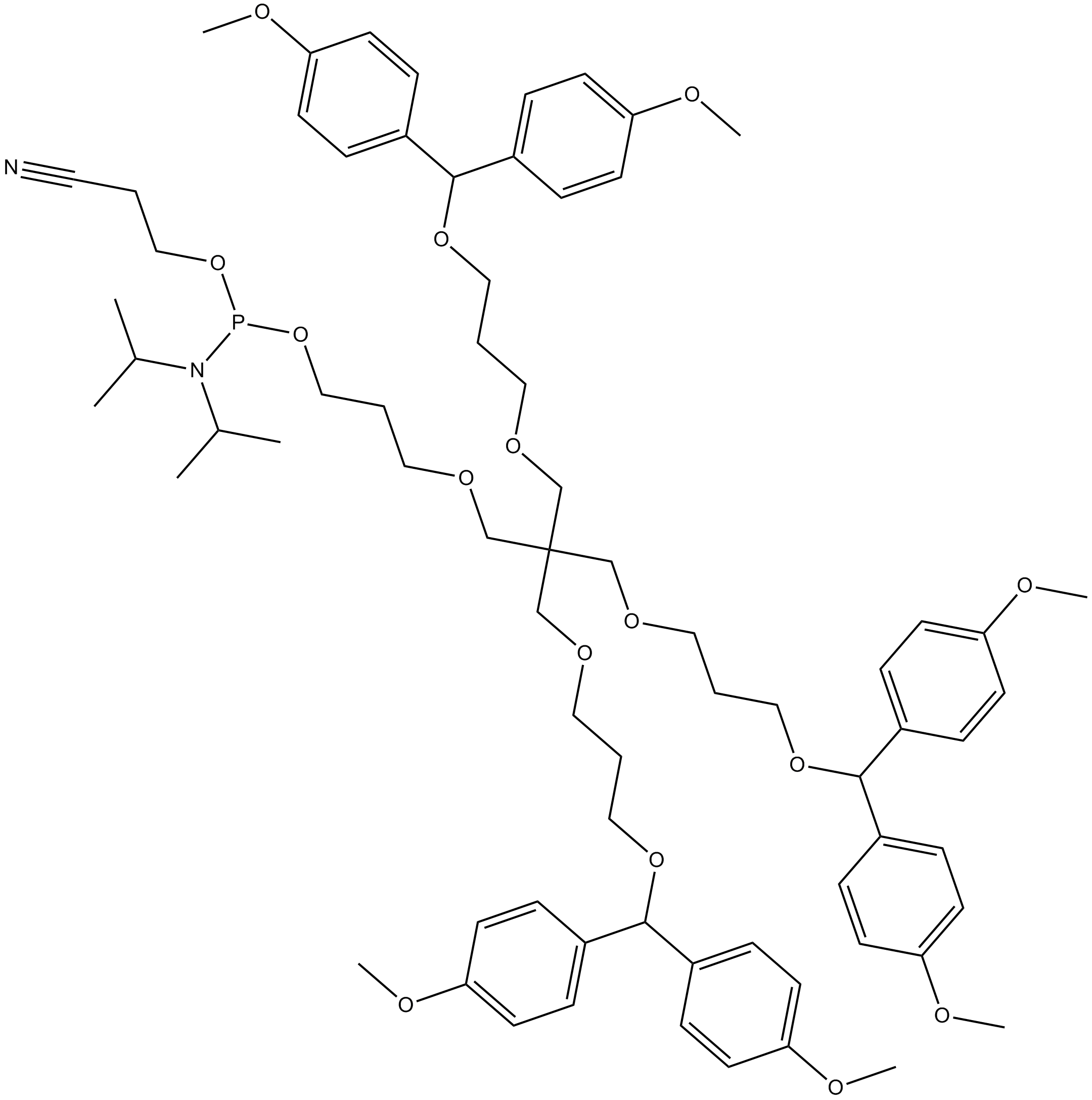 Long trebler phosphoramidite Chemische Struktur