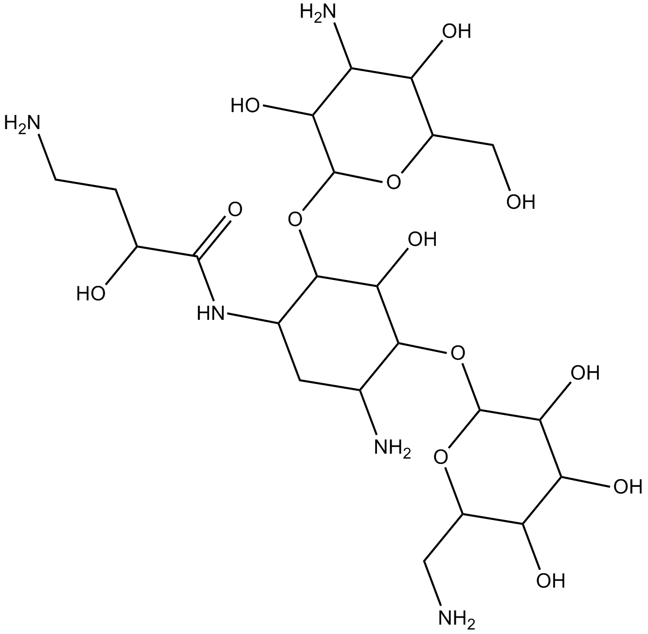 Amikacin  Chemical Structure