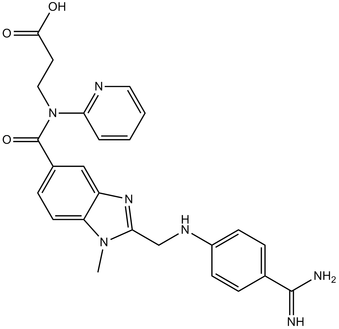 BIBR 953 (Dabigatran, Pradaxa)  Chemical Structure