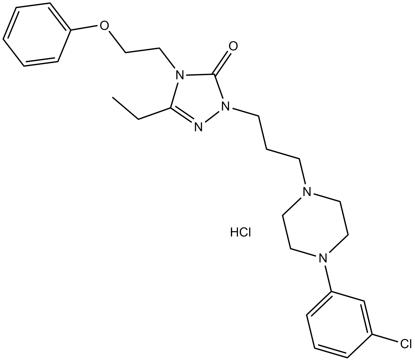 Nefazodone hydrochloride 化学構造