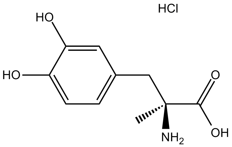 L-(-)-α-Methyldopa hydrochloride Chemische Struktur