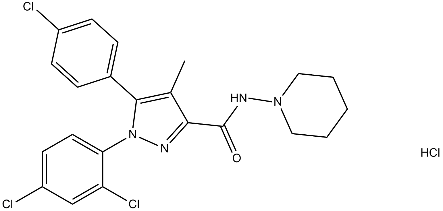 Rimonabant hydrochloride  Chemical Structure