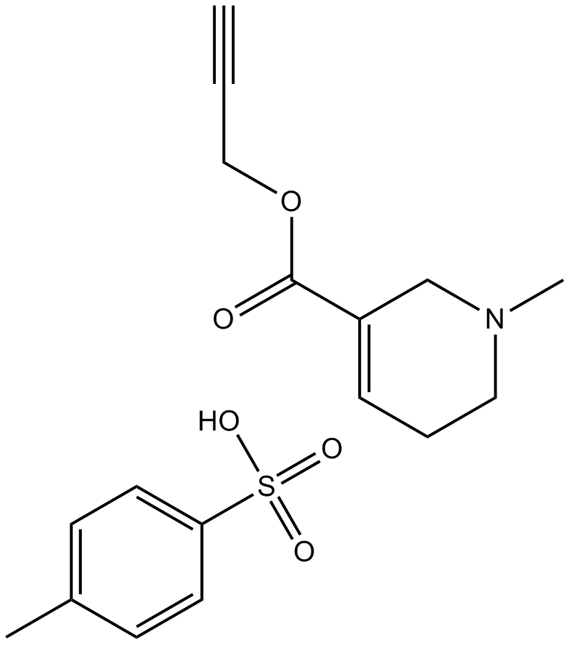 Arecaidine propargyl ester tosylate 化学構造