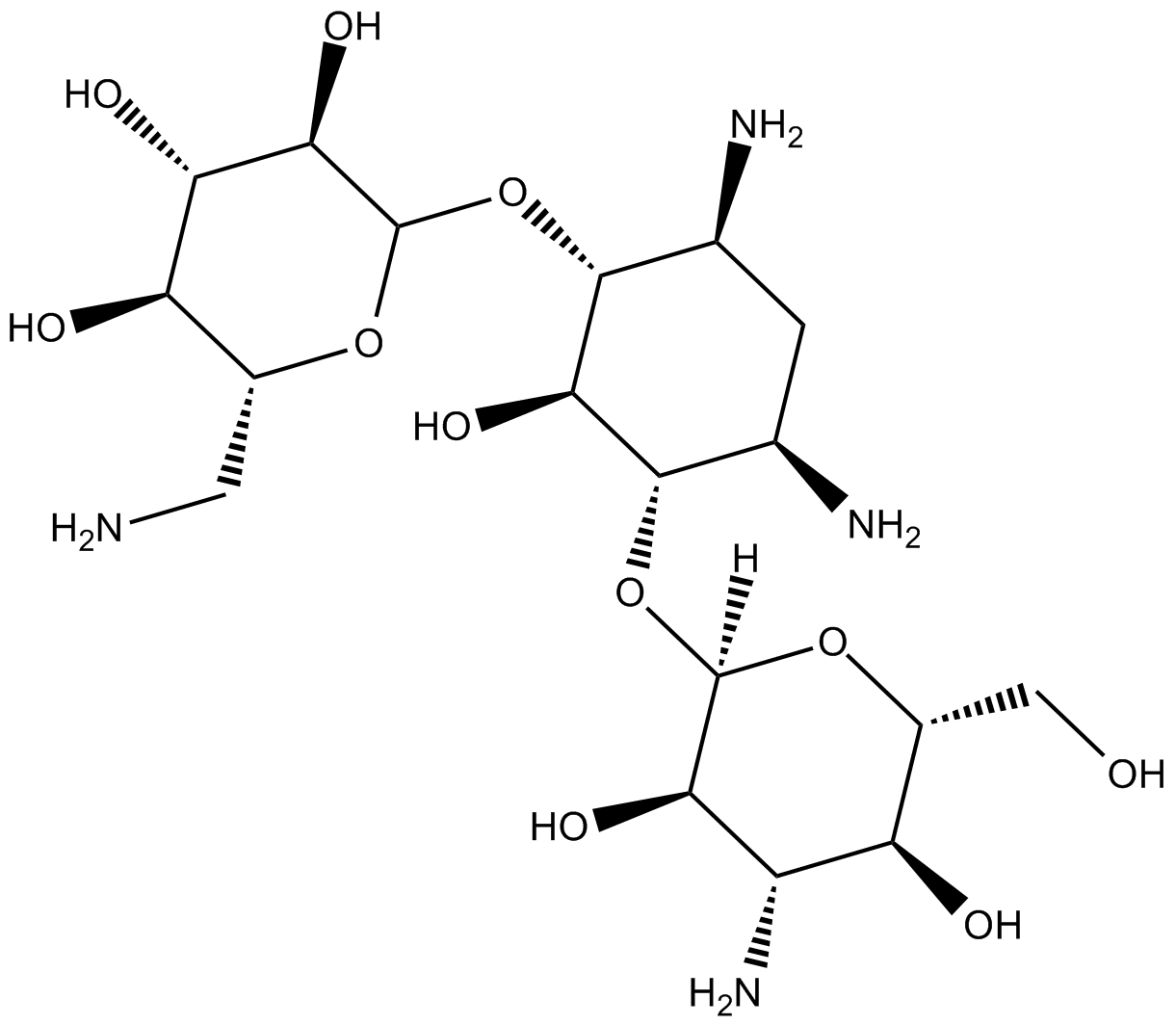 Kanamycin A التركيب الكيميائي