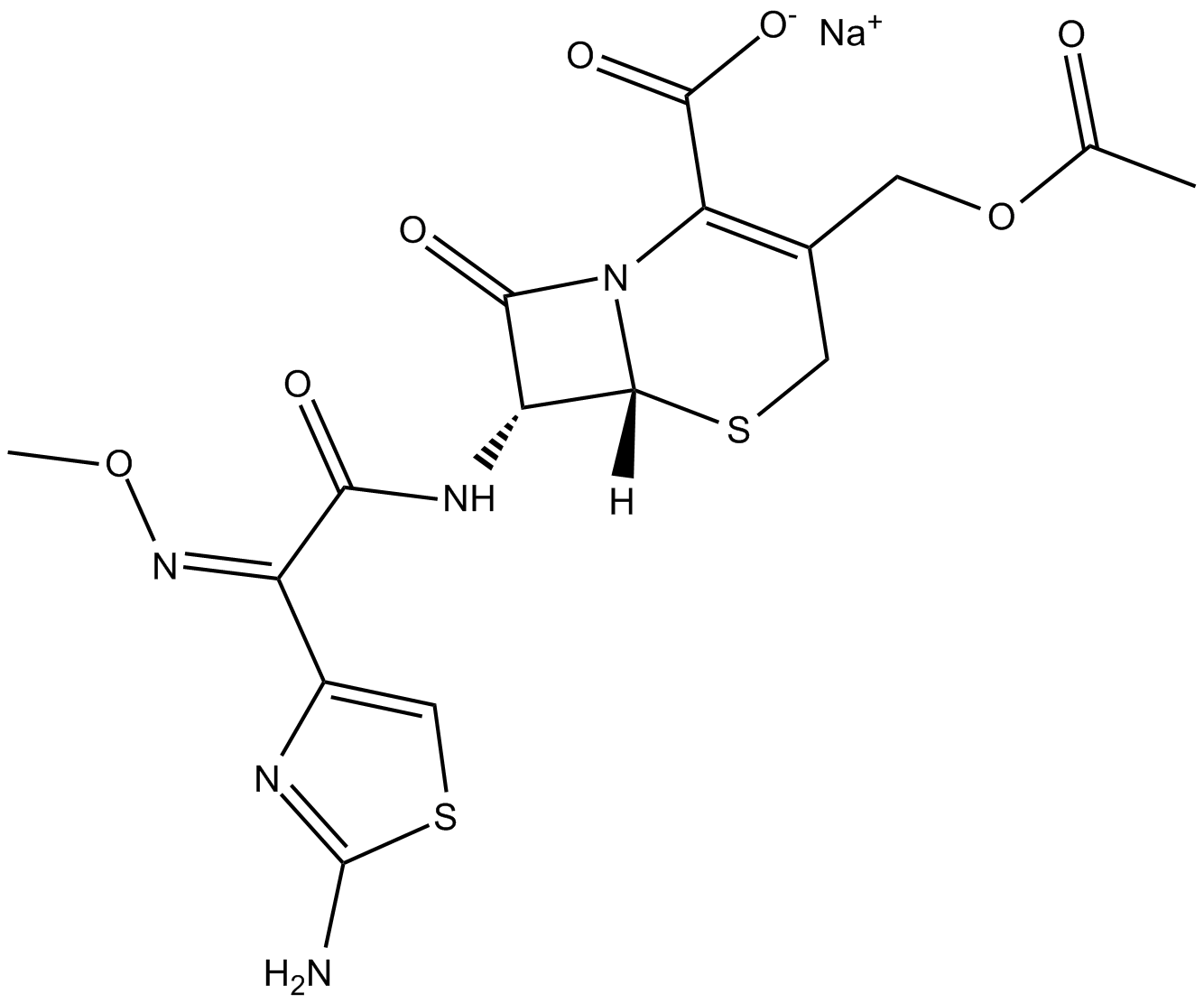Cefotaxime (sodium salt)  Chemical Structure