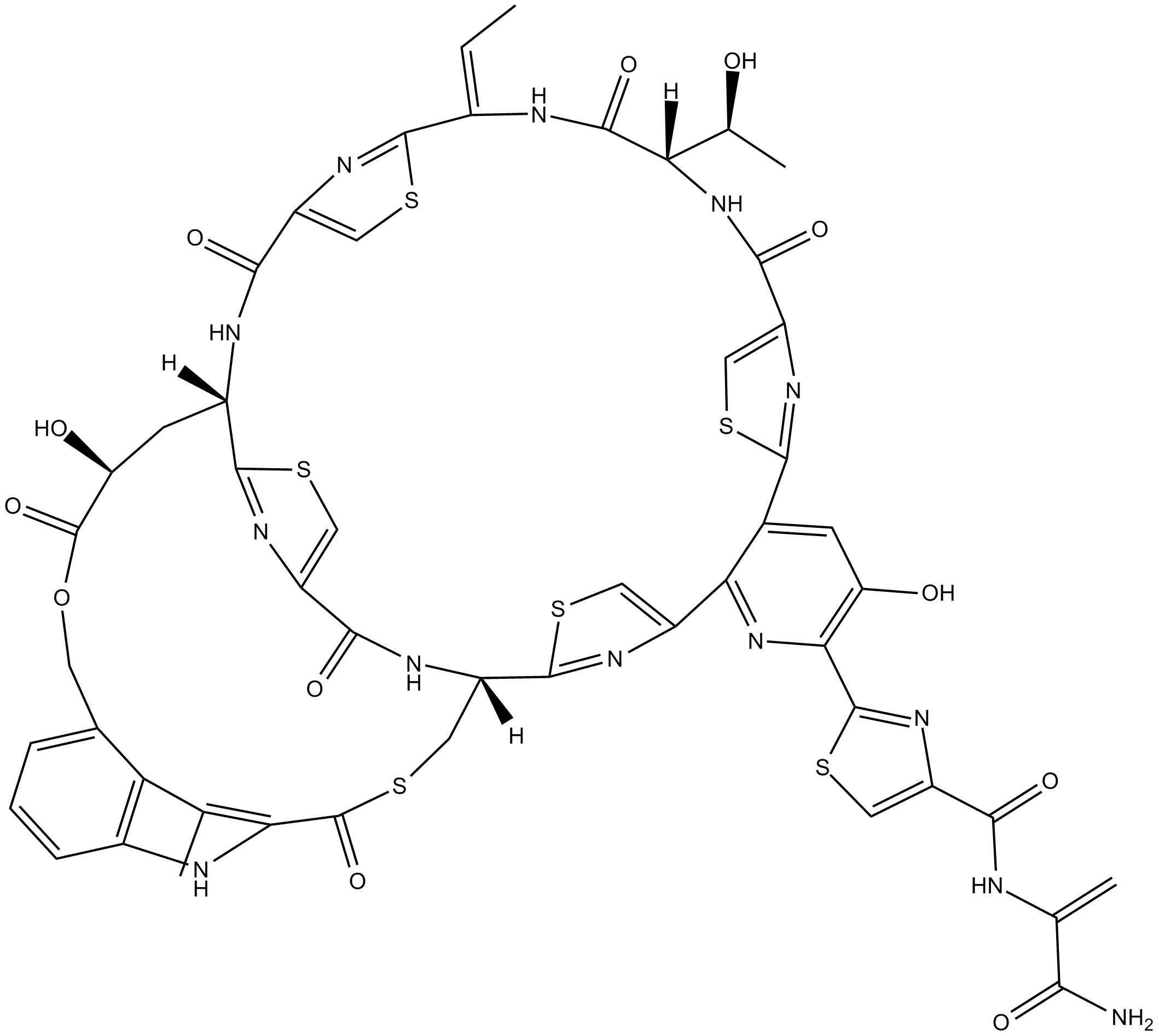 Nosiheptide 化学構造