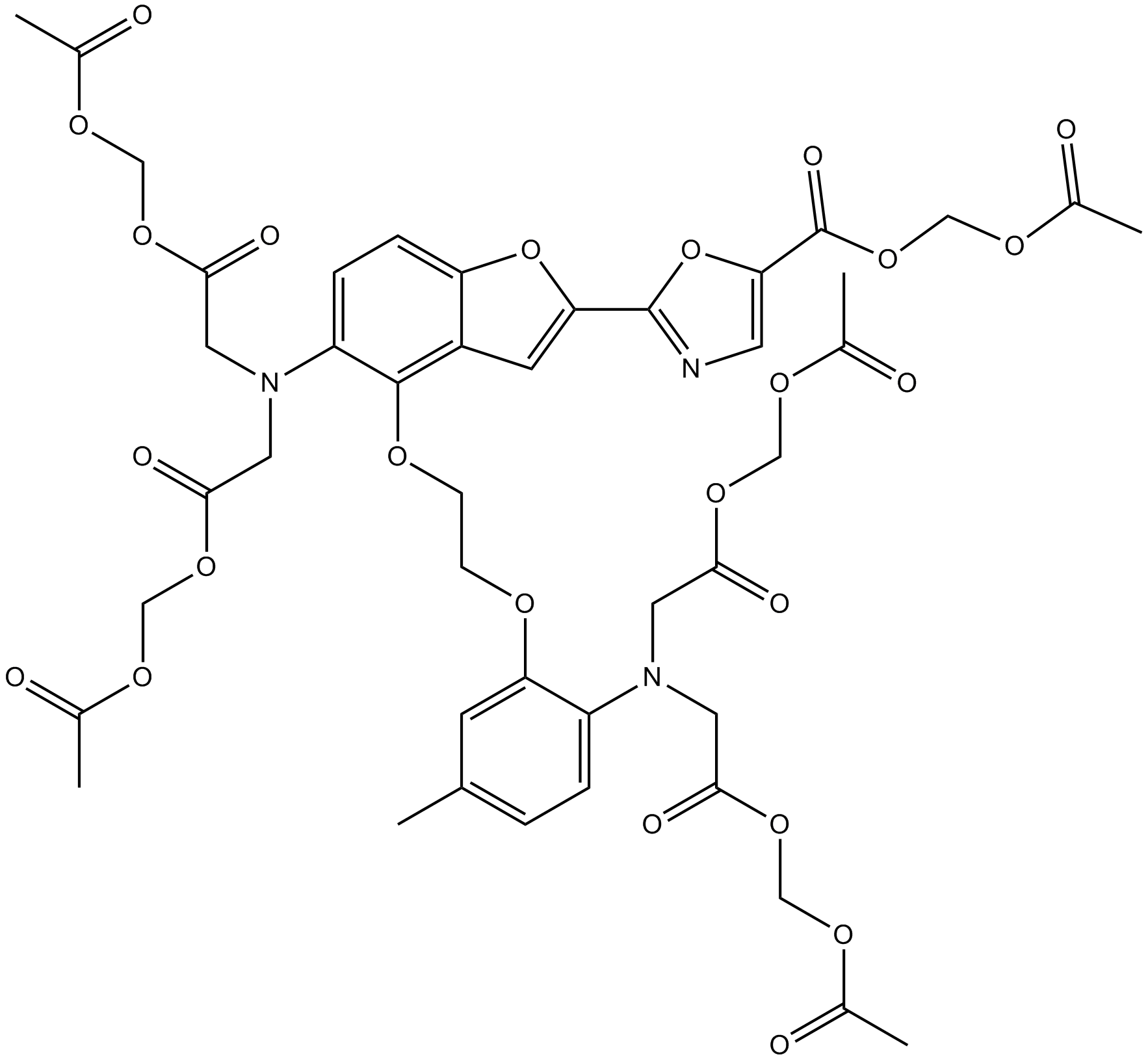 Fura-2 AM التركيب الكيميائي