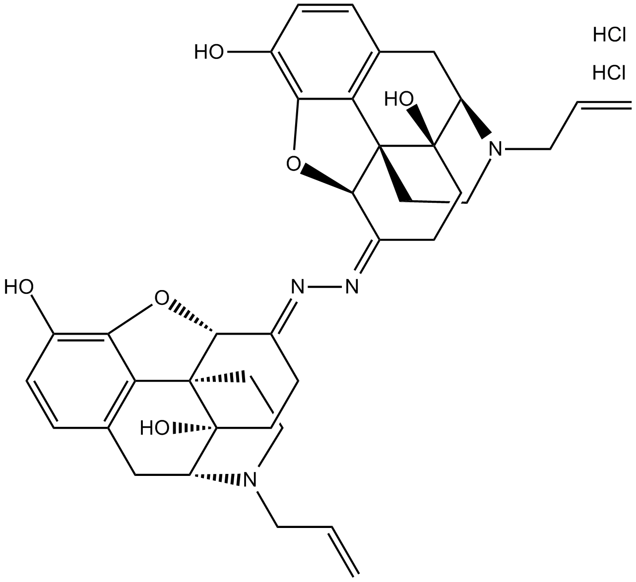 Naloxonazine dihydrochloride 化学構造