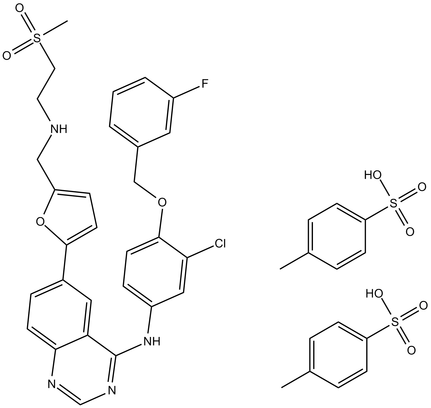 Lapatinib Ditosylate  Chemical Structure