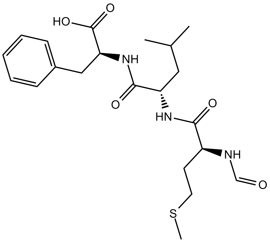 N-Formyl-Met-Leu-Phe 化学構造