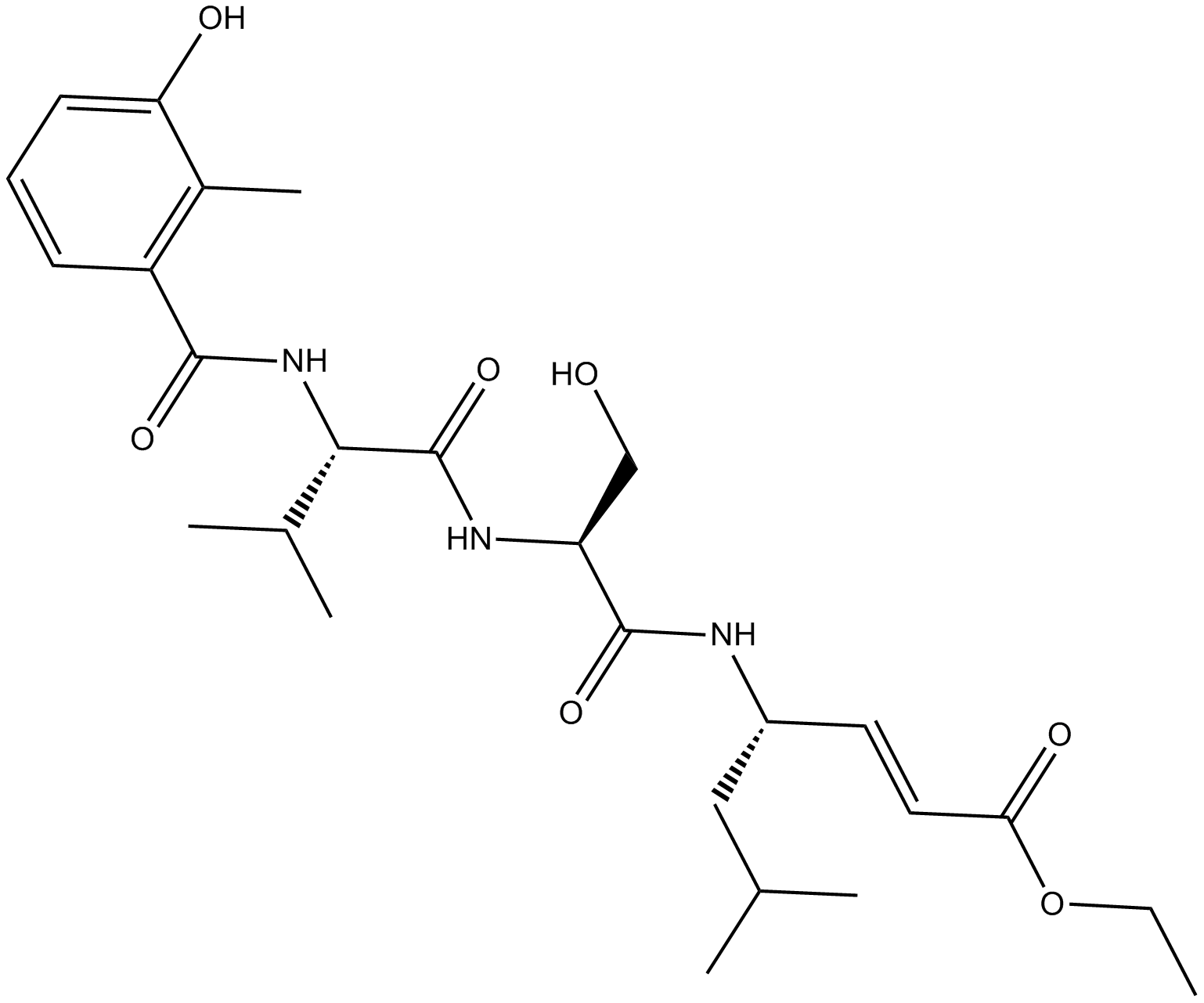 HMB-Val-Ser-Leu-VE  Chemical Structure