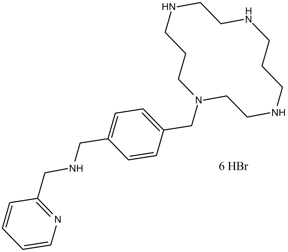 AMD 3465 hexahydrobromide 化学構造