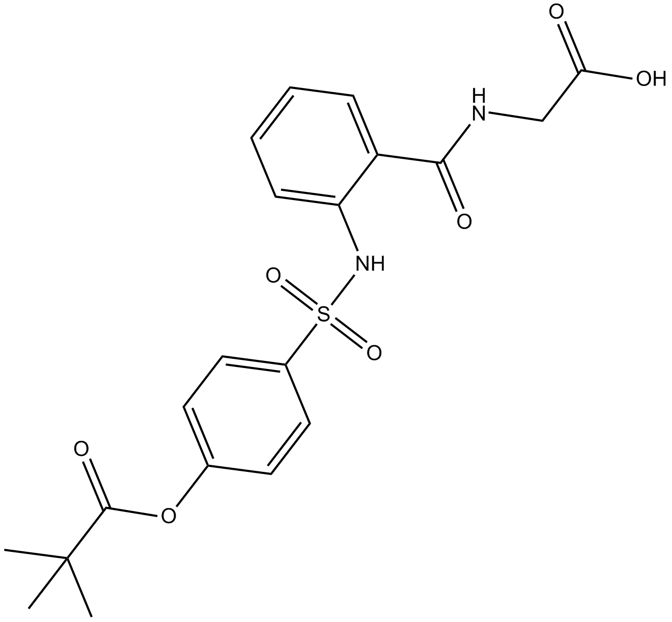 Sivelestat (ONO-5046) التركيب الكيميائي